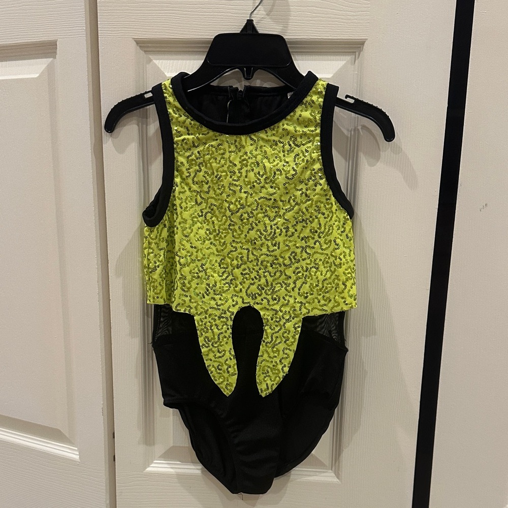 Weissman Neon Yellow and Black Bodysuit
